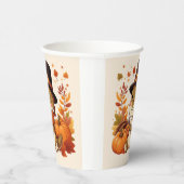 かわいい感謝祭の恐竜 紙コップ (右)