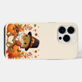 かわいい感謝祭の恐竜 iPhoneケース (裏面横)