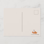 かわいい感謝祭の猫アッド文字 シーズンポストカード (裏面)