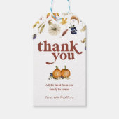 . .かわいい感謝祭の親しみのこもった挨拶 ギフトタグ (正面)