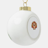 かわいい感謝祭クラシック七面鳥Tシャツ セラミックボールオーナメント (左)