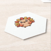 かわいい感謝祭クラシック七面鳥Tシャツ ペーパーコースター (アングル)