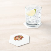 かわいい感謝祭クラシック七面鳥Tシャツ ペーパーコースター (インサイチュ)