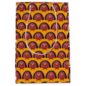 かわいい感謝祭トルコ中抱き枕 ミディアムペーパーバッグ (正面)