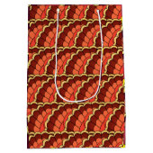 かわいい感謝祭トルコ中抱き枕 ミディアムペーパーバッグ (裏面)