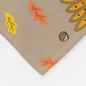 かわいい感謝祭トルコ紅葉アコーンレッドオラ フリースブランケット (角)