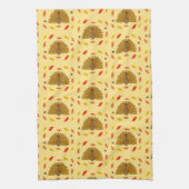 かわいい感謝祭トルコ紅葉パターンスロー キッチンタオル (縦)