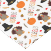 かわいい感謝祭パターンは与えます感謝をがつがつむさぼります テーブルクロス (アングル)