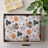 かわいい感謝祭パターンは与えます感謝をがつがつむさぼります 薄葉紙 (ギフト)