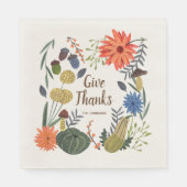 かわいい感謝祭フローラ秋 スタンダードランチョンナプキン (正面)