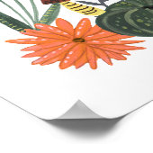 かわいい感謝祭フローラ秋 ポスター (角)