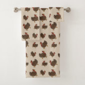 かわいい感謝祭七面鳥の柄バスタオルセット バスタオルセット (インサイチュ)