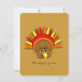 かわいい感謝祭招待状 招待状 (裏面)