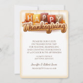 かわいい感謝祭招待状 招待状 (正面)