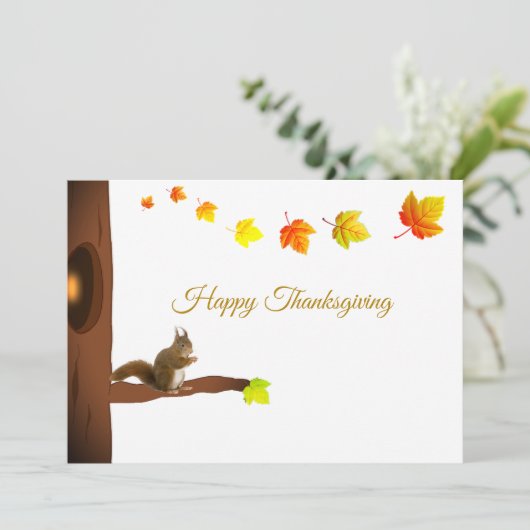 かわいい感謝祭 カード (スタンド正面)