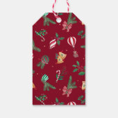 かわいい懐かしいクリスマステディベア ギフトタグ (裏面)