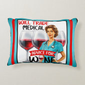 かわいい懐かしいナースピンナップが貿易アドバイス アクセントクッション (裏面)