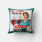 かわいい懐かしいナースピンナップが貿易アドバイス クッション (裏面)