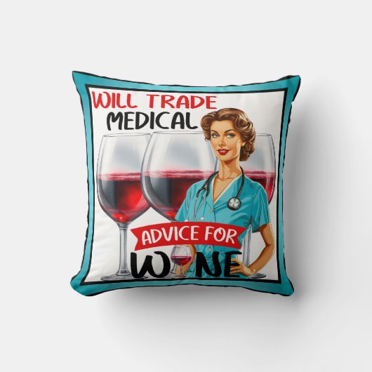 かわいい懐かしいナースピンナップが貿易アドバイス クッション (正面)