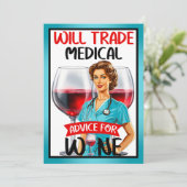 かわいい懐かしいナースピンナップが貿易アドバイス サンキューカード (スタンド正面)