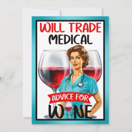 かわいい懐かしいナースピンナップが貿易アドバイス サンキューカード