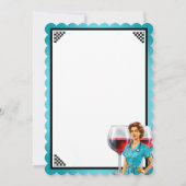 かわいい懐かしいナースピンナップが貿易アドバイス サンキューカード (裏面)