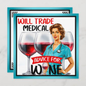 かわいい懐かしいナースピンナップが貿易アドバイス シーズンカード (正面/裏面)