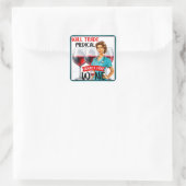 かわいい懐かしいナースピンナップが貿易アドバイス スクエアシール (バッグ)