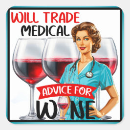 かわいい懐かしいナースピンナップが貿易アドバイス スクエアシール