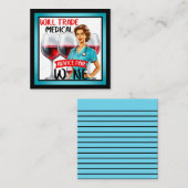 かわいい懐かしいナースピンナップが貿易アドバイス ノートカード (正面/裏面)