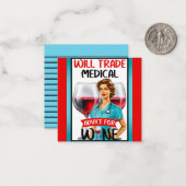 かわいい懐かしいナースピンナップが貿易アドバイス ノートカード (正面/裏面インサイチュ)