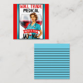 かわいい懐かしいナースピンナップが貿易アドバイス ノートカード (正面/裏面)