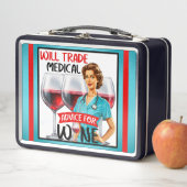 かわいい懐かしいナースピンナップが貿易アドバイス メタルランチボックス (インサイチュ)