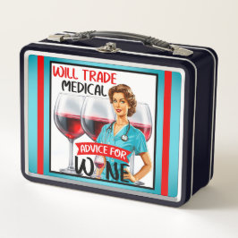 かわいい懐かしいナースピンナップが貿易アドバイス メタルランチボックス