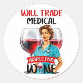 かわいい懐かしいナースピンナップが貿易アドバイス ラウンドシール