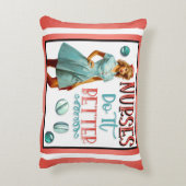 かわいい懐かしいナースピンナップナースの方が良い アクセントクッション (裏面(縦))