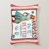 かわいい懐かしいナースピンナップナースの方が良い アクセントクッション (正面(垂直))