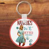 かわいい懐かしいナースピンナップナースの方が良い キーホルダー (正面)