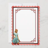 かわいい懐かしいナースピンナップナースの方が良い サンキューカード (裏面)