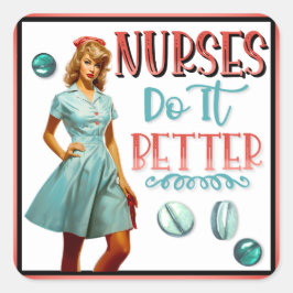 かわいい懐かしいナースピンナップナースの方が良い スクエアシール