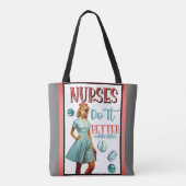 かわいい懐かしいナースピンナップナースの方が良い トートバッグ (裏面)