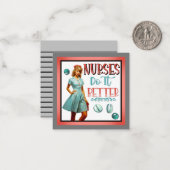 かわいい懐かしいナースピンナップナースの方が良い ノートカード (正面/裏面インサイチュ)