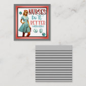 かわいい懐かしいナースピンナップナースの方が良い ノートカード (正面/裏面)