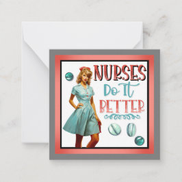 かわいい懐かしいナースピンナップナースの方が良い ノートカード