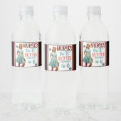 かわいい懐かしいナースピンナップナースの方が良い ペットボトルラベル (ボトル)