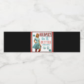 かわいい懐かしいナースピンナップナースの方が良い ペットボトルラベル (シングルラベル)