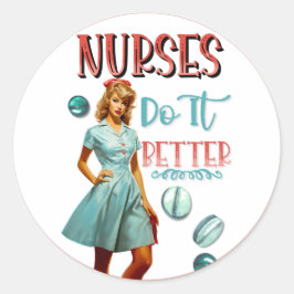 かわいい懐かしいナースピンナップナースの方が良い ラウンドシール