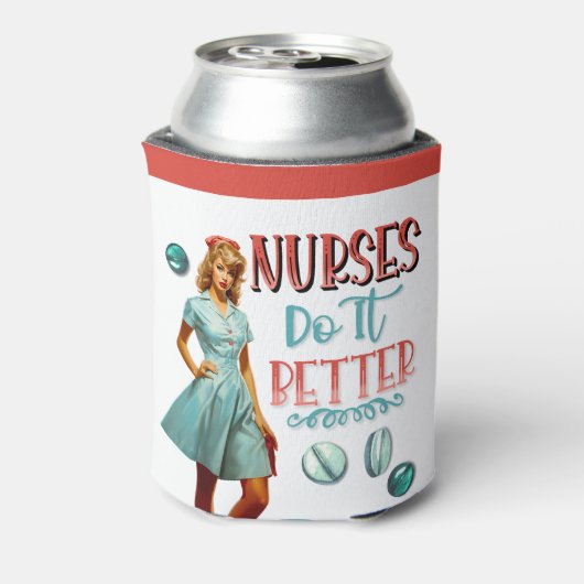 かわいい懐かしいナースピンナップナースの方が良い 缶クーラー (缶裏面)