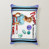 かわいい懐かしいナースピンナップナース中 アクセントクッション (裏面(縦))