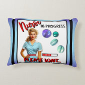 かわいい懐かしいナースピンナップナース中 アクセントクッション (裏面)